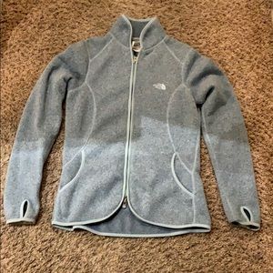 North face jacket. Light blue. Size M. Very soft